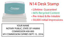 Hawaii Notary Desk Stamp