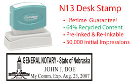 Nebraska Notary Desk Stamp