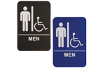 ADA101_201 - Men ADA Compliant Sign with Wheelchair, 6" x 9"