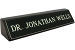 28RW - 2" x 8" Engraved Name Plate on Rosewood Block