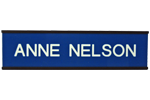 W32 - 2" x 8" Wall Name Plate in Black Frame