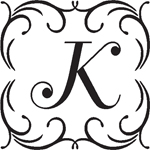 Square Monogram Pre-Inked Stamp