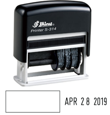 Shiny S-314<br>Self-Inking Line Dater with Custom Die Box